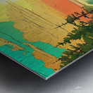 Tropical Paradise | Sketch-Style Beach Illustration Metal print