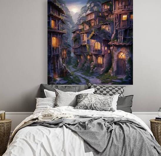Enchanted Sunrise Mountain Scene by agha