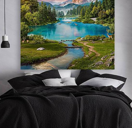 a serene and captivating nature scene featuring a by bilal jadallah