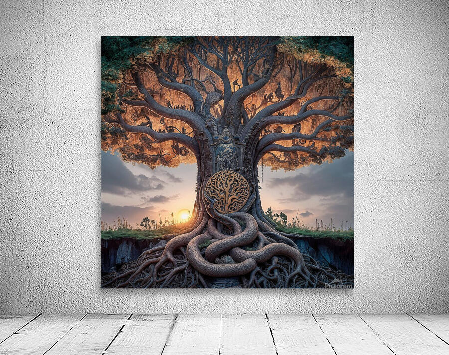 a breathtaking detailed design of the tree of lif Wall Preview