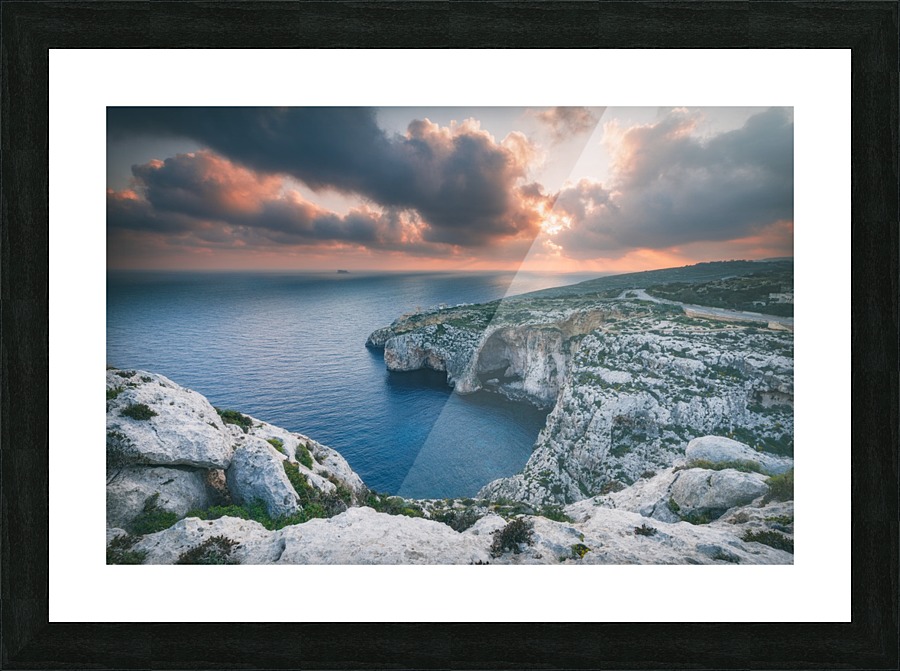 Blue Grotto Sunset Picture Frame print
