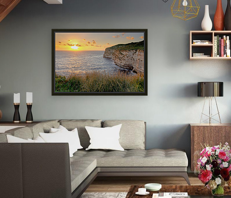 White cliffs Malta landscape Reproduction