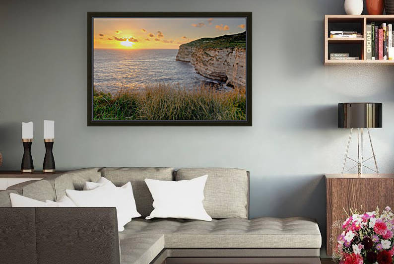 White cliffs Malta landscape Reproduction