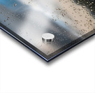raindrops gently cascading down a windowpane Acrylic print