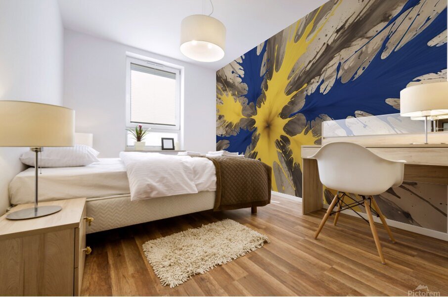 An explosive abstract masterpiece Mural print