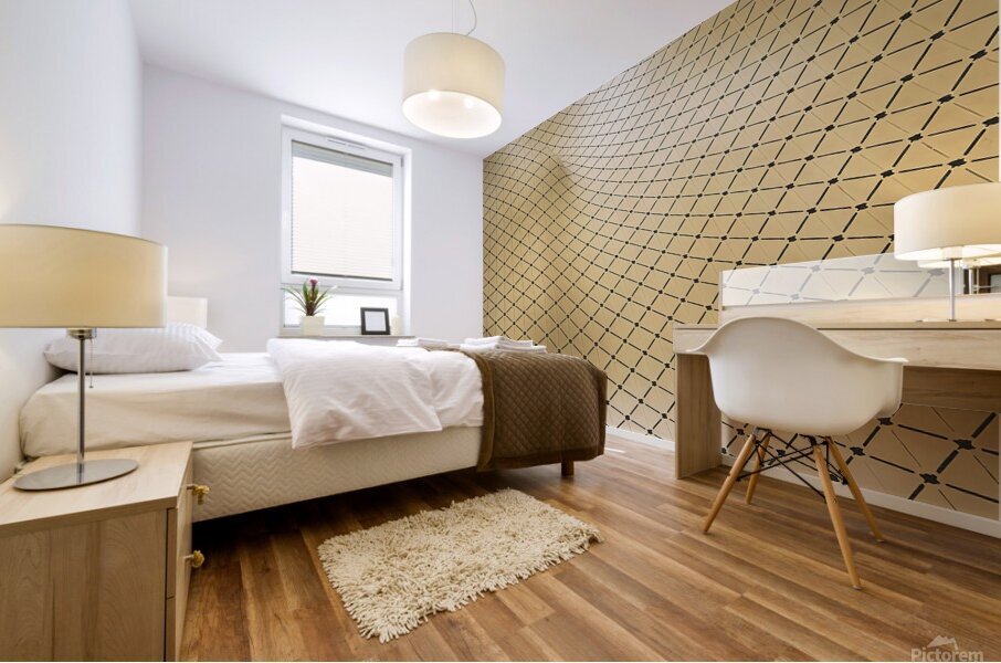 A mesmerizing golden patterned surface that appea Mural print