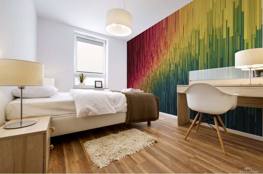 A visually captivating digital artwork featuring Mural print