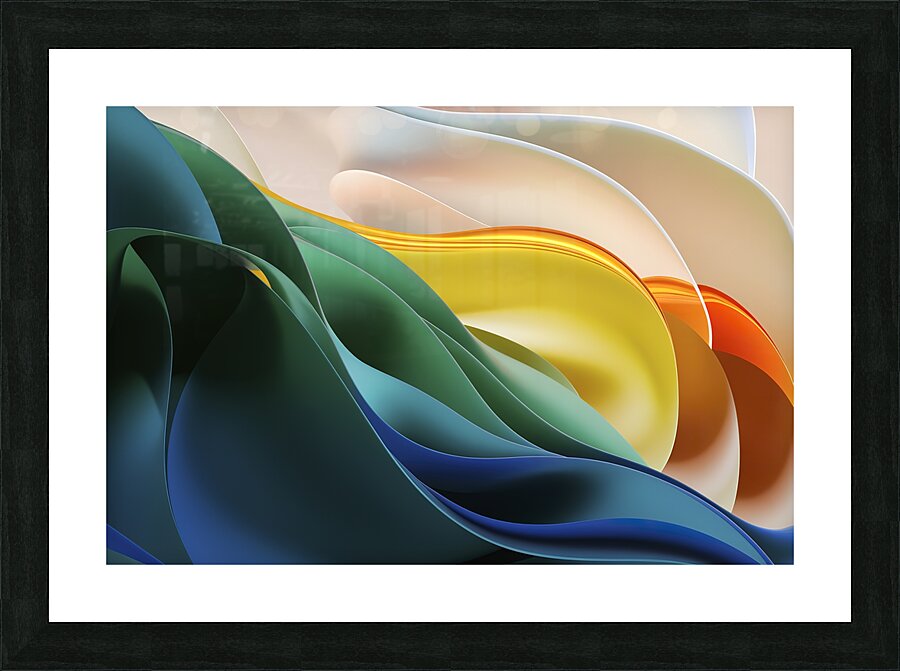 abstract artwork featuring a mesmerizing gradient Picture Frame print