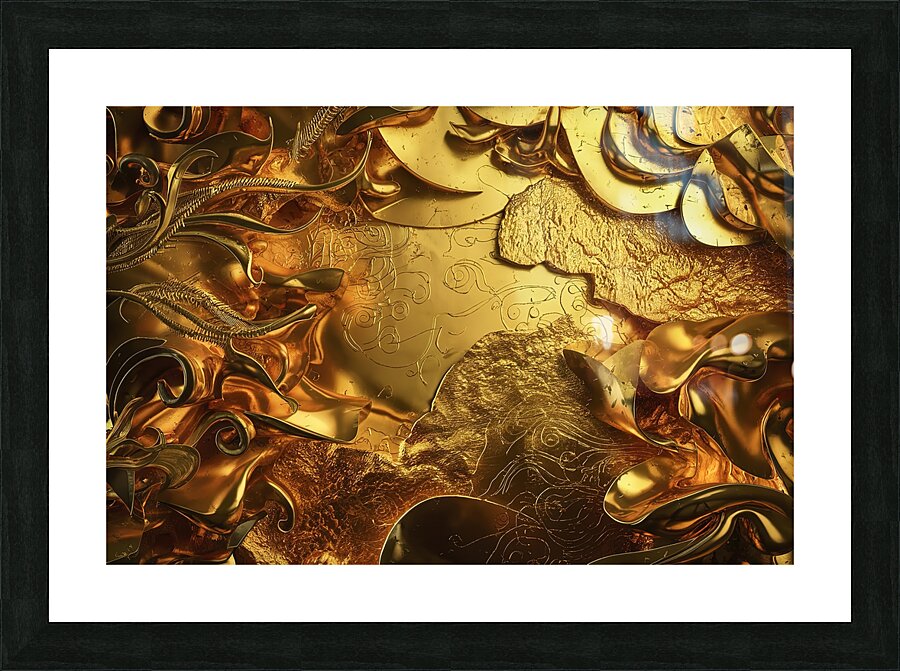richly textured gold background Picture Frame print