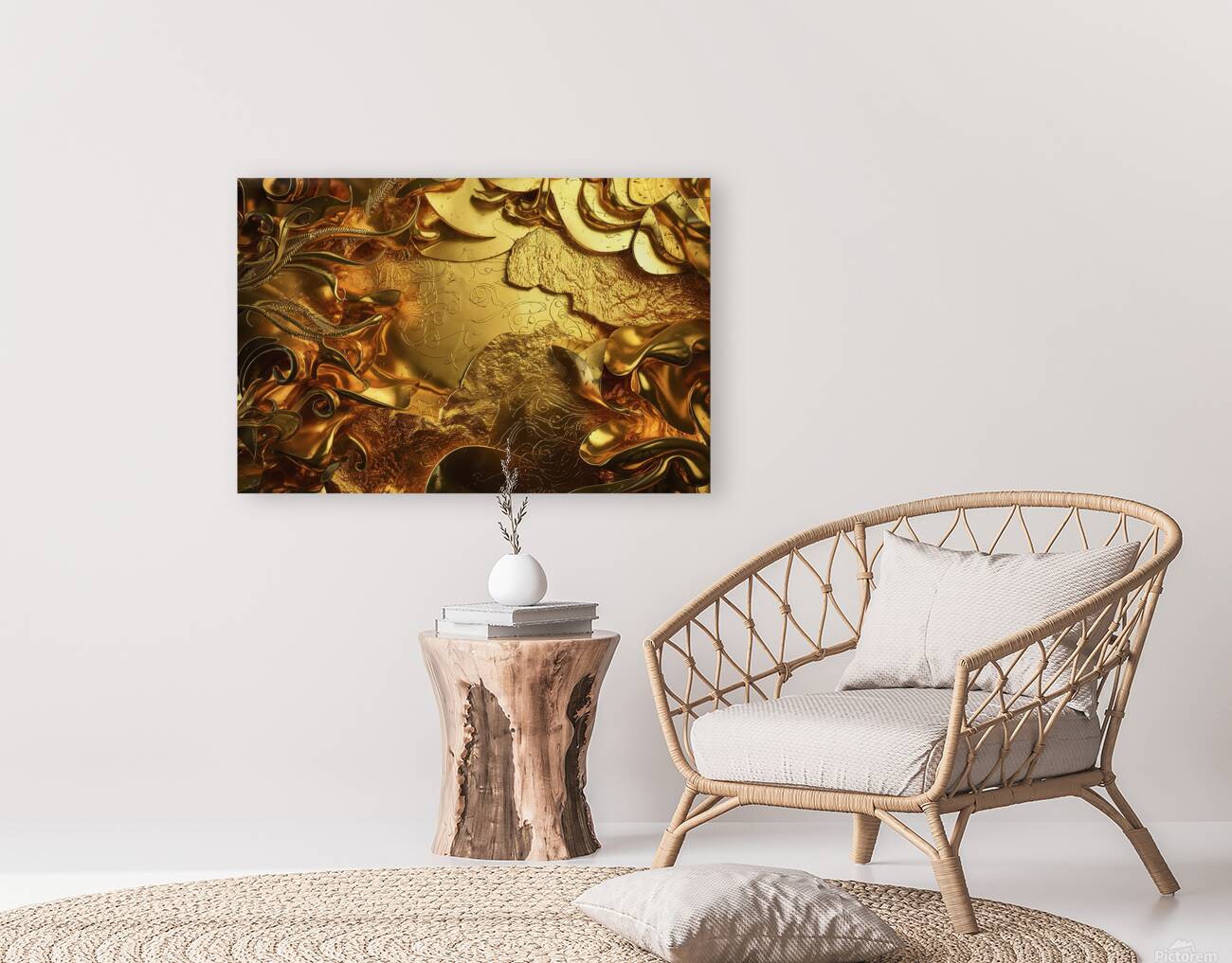 richly textured gold background Reproduction