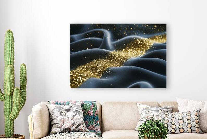 golden glitter is meticulously scattered across a by Raluca Ciobanu