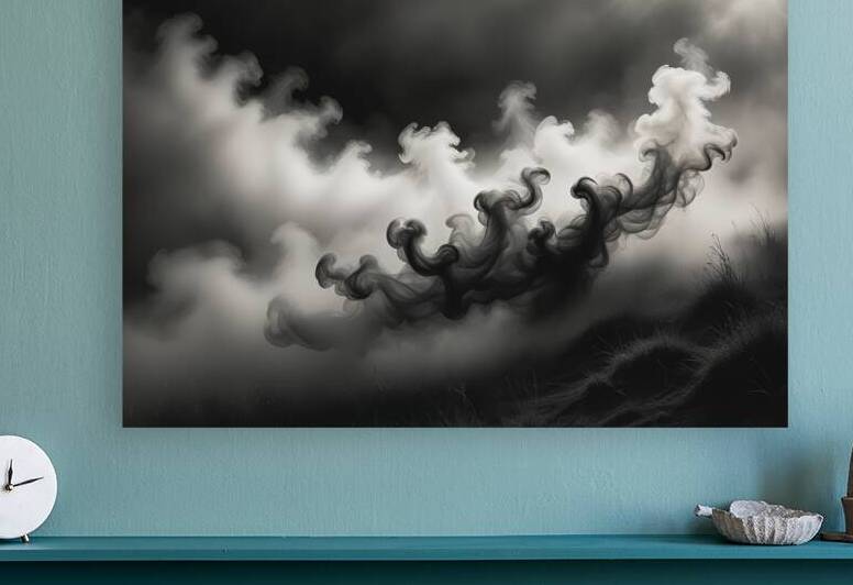 An evocative dark image featuring swirling wispy by Raluca Ciobanu