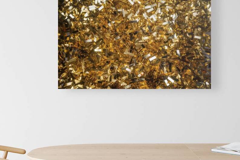 golden foil and metallic confetti by Raluca Ciobanu