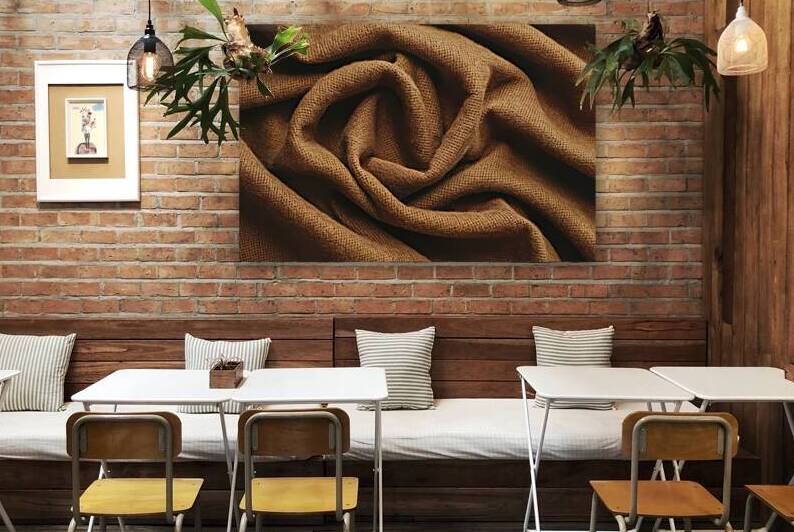 brown cotton fabric with a subtle texture by Raluca Ciobanu