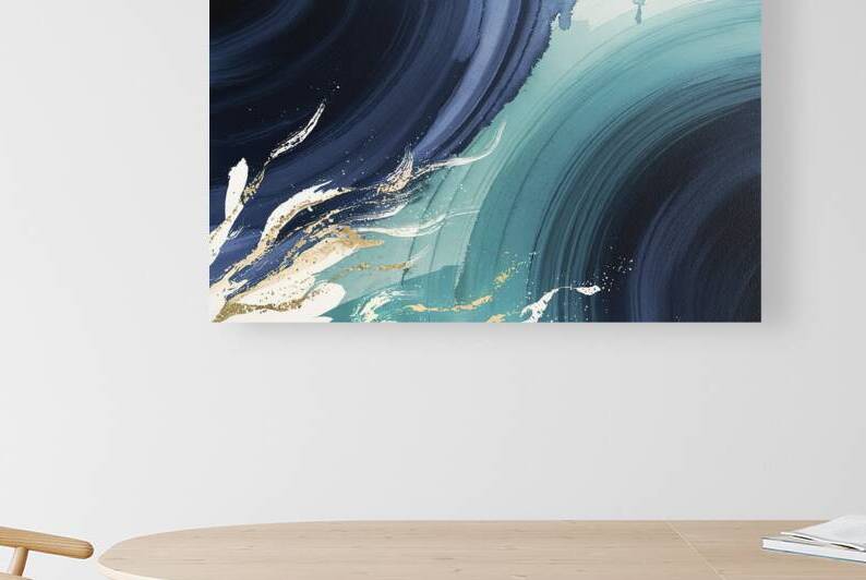 watercolor masterpiece with a deep blue backgroun by Raluca Ciobanu