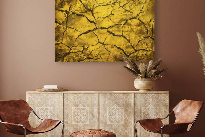 A captivating rustic artwork featuring a vibrant by Raluca Ciobanu