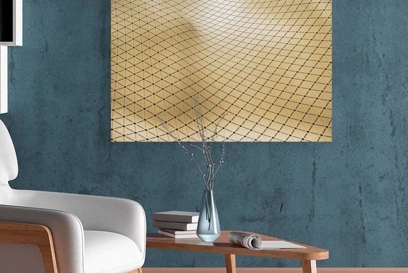 A mesmerizing golden patterned surface that appea by Raluca Ciobanu