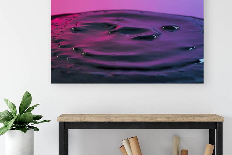 A photo of water droplets on a dark surface 2 by Raluca Ciobanu