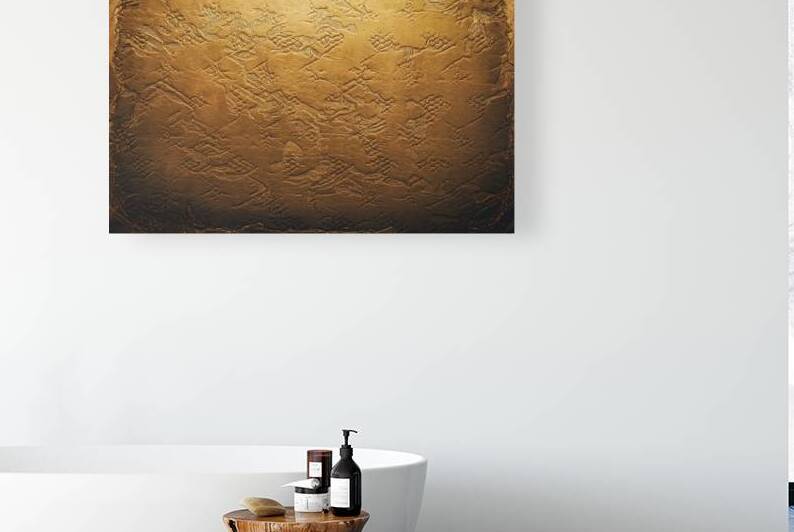 A textured gold background with a subtle wave pat by Raluca Ciobanu
