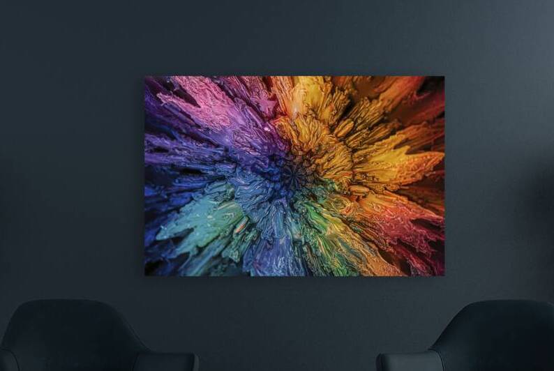 A vivid multicolored abstract macro texture featu by Raluca Ciobanu