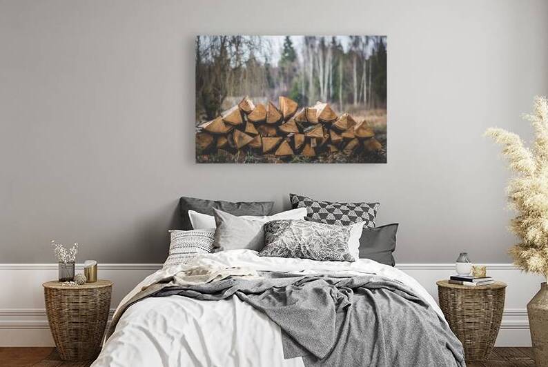 Background of dry chopped firewood logs 3 by Raluca Ciobanu