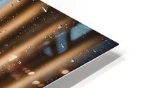 raindrops gently cascading down a windowpane HD Metal print