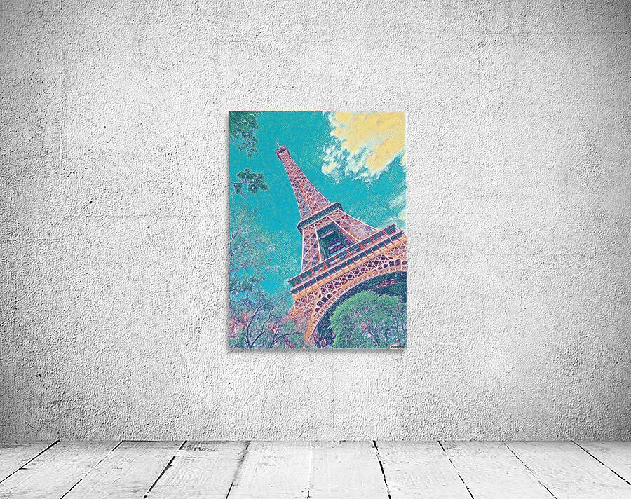 Eiffel Tower- Teal Wall Preview