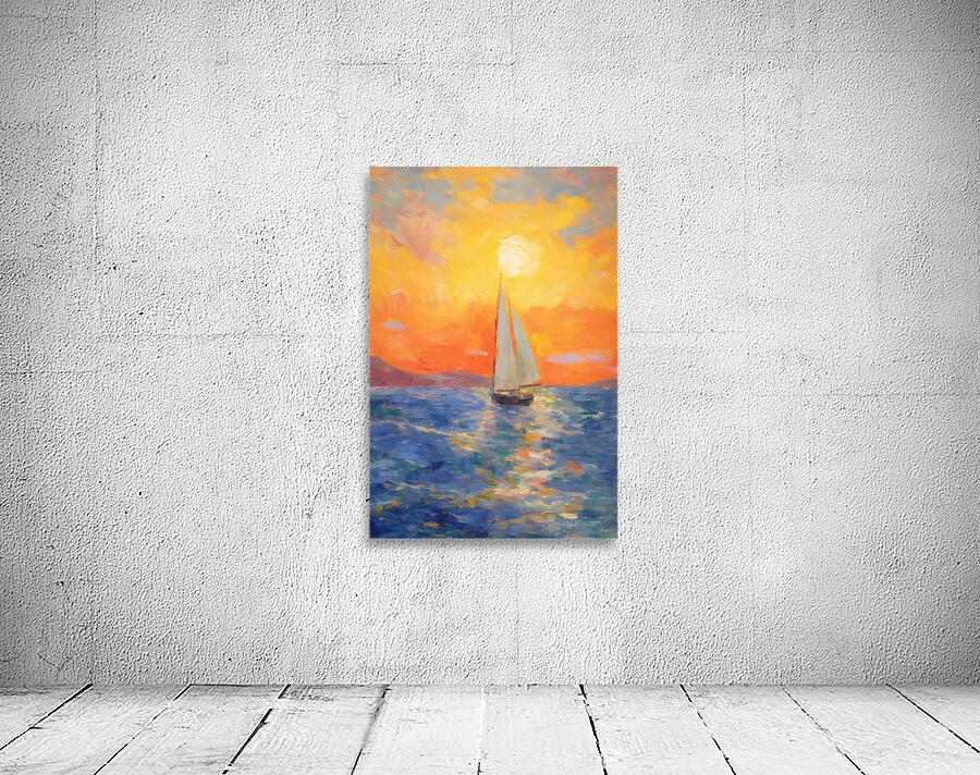 Sunset Sailboat Wall Preview