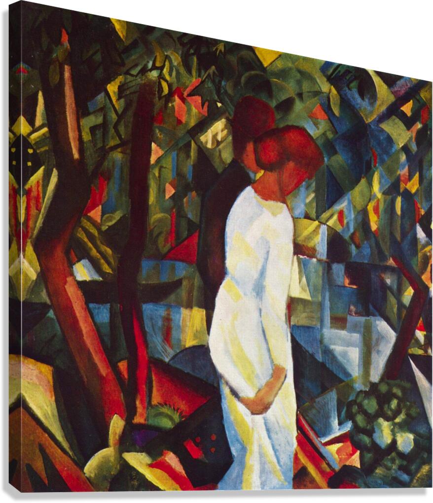 Couple in the forest Canvas Print