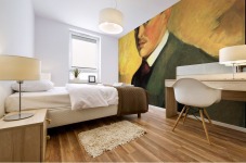 Self Portrait with Hat Mural print