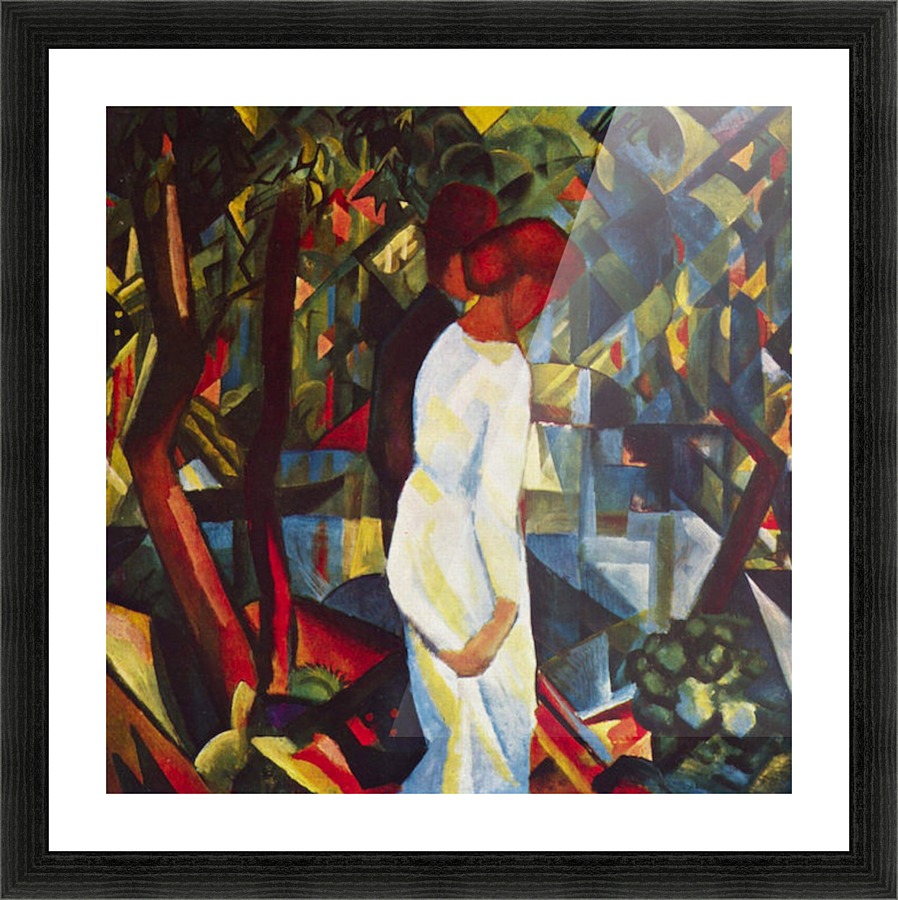 Couple in the forest Picture Frame print