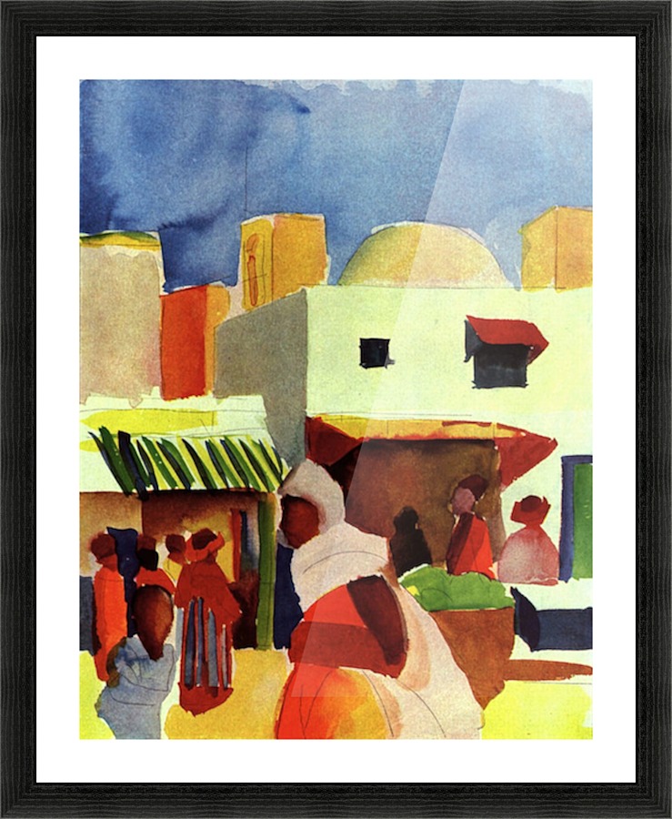 Market in Algier Picture Frame print