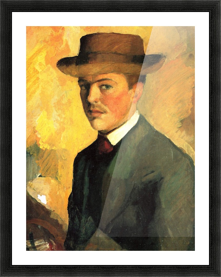 Self Portrait with Hat Picture Frame print