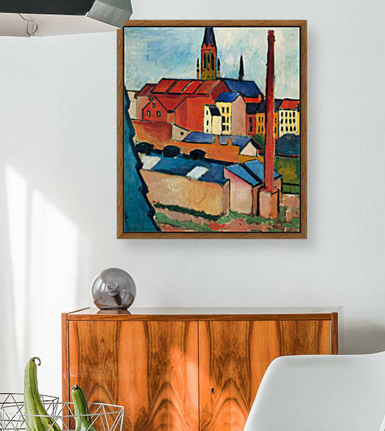 St. Mary s Church with houses and chimney by Macke