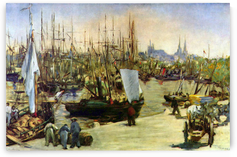 Port of Bordeaux by Manet