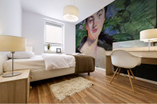 Lady in Fur Mural print