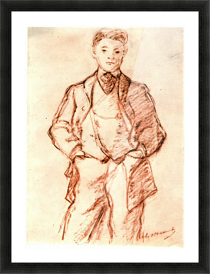Study of a boy Picture Frame print
