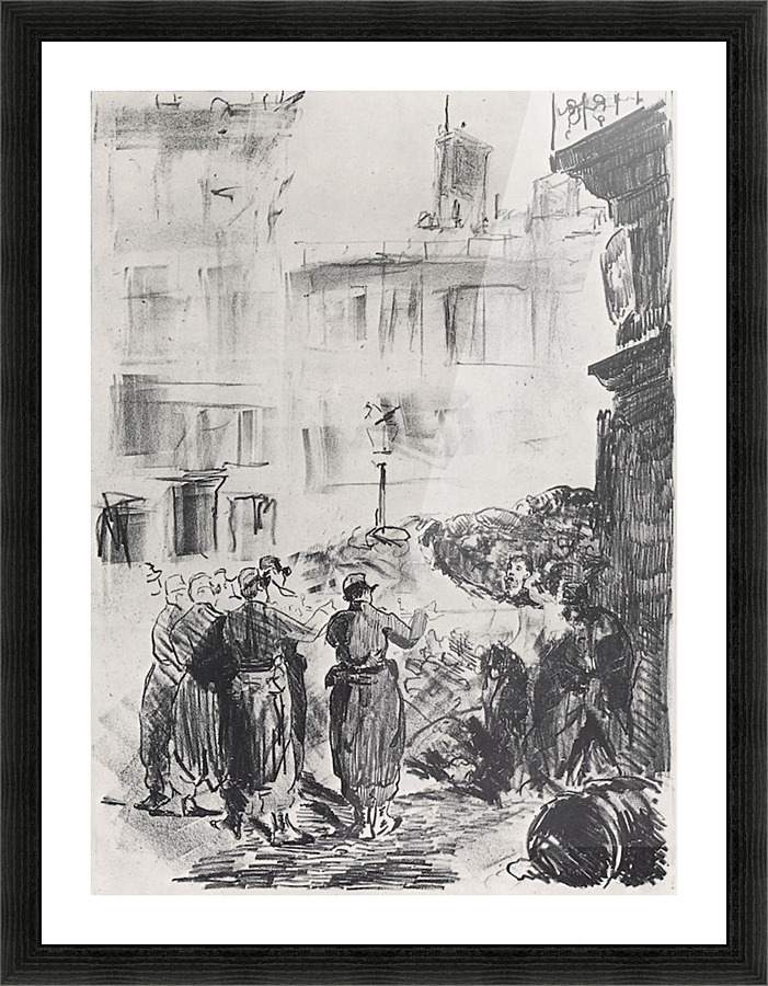 The Barricade Picture Frame print