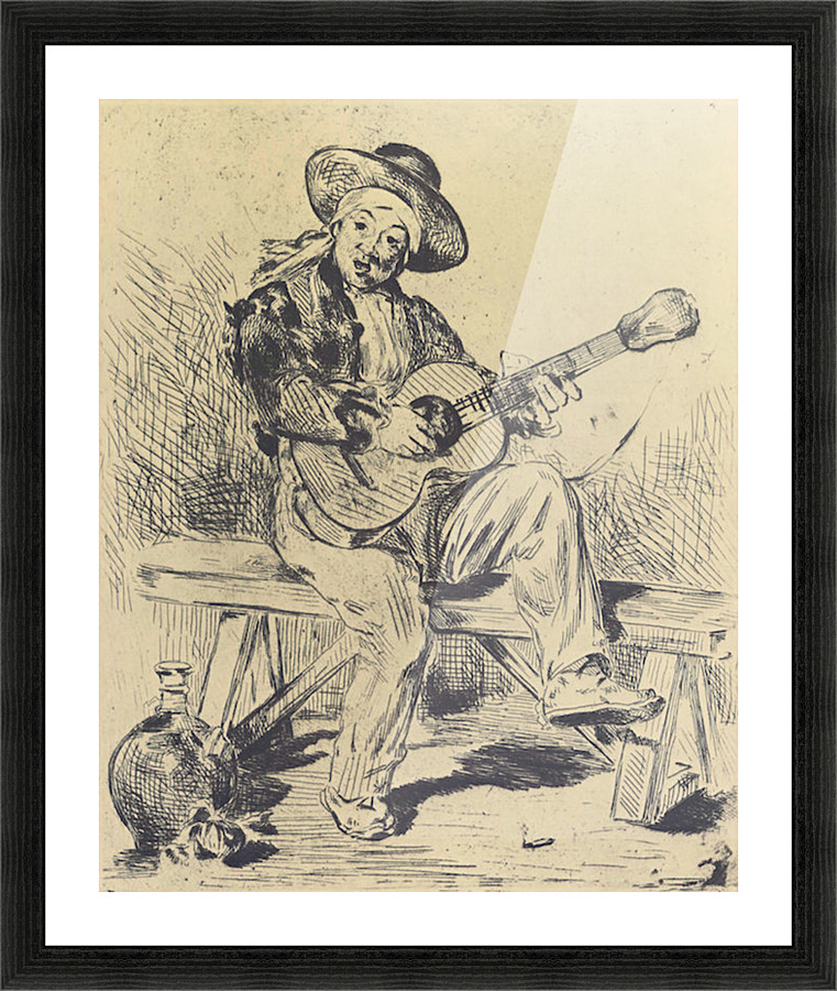 The guitar Player Picture Frame print