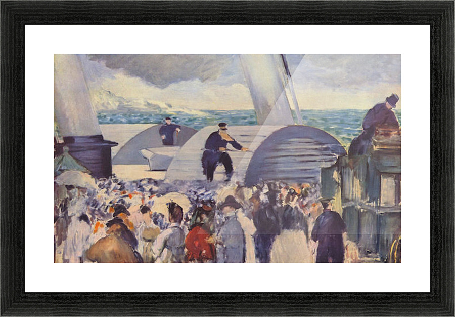 Embarkation after Folkestone Picture Frame print