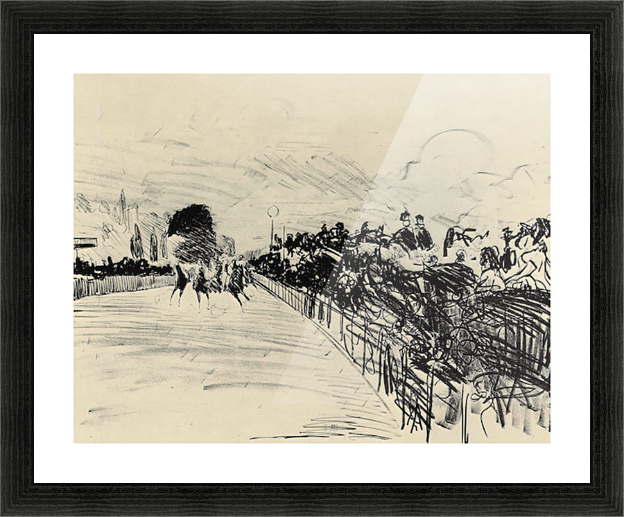 Horse racing Picture Frame print