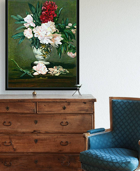 Still Life Vase with Peonies by Manet
