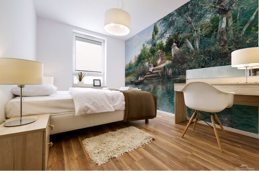 Pescando Mural print