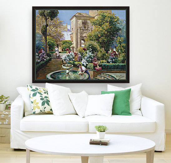 The Alcazar Gardens, Seville by Manuel Garcia y Rodriguez