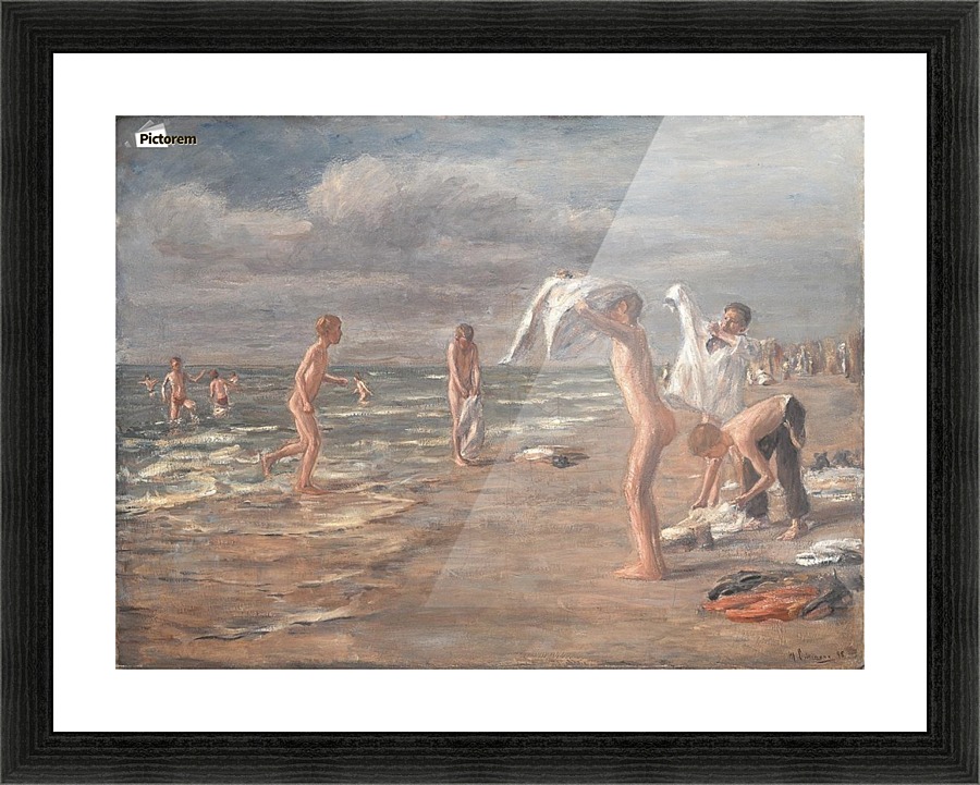 Boys Bathing Picture Frame print