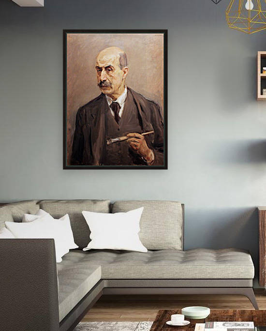 Liebermann Selbstbildnis mit Pinsel anagoria by Max Liebermann