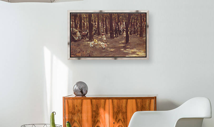 Kinderspielplatz im Tiergarten zu Berlin by Max Liebermann