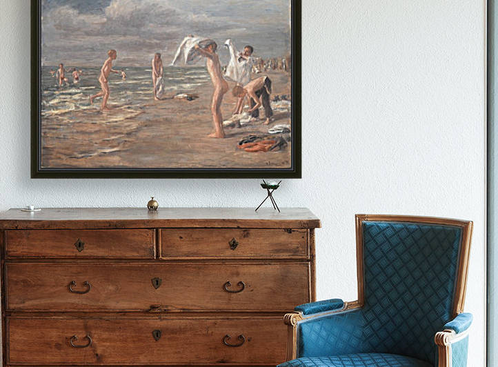 Boys Bathing by Max Liebermann