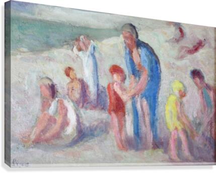 Landscape with Bathers Canvas Print