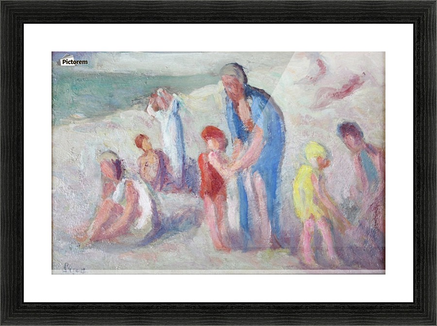 Landscape with Bathers Picture Frame print